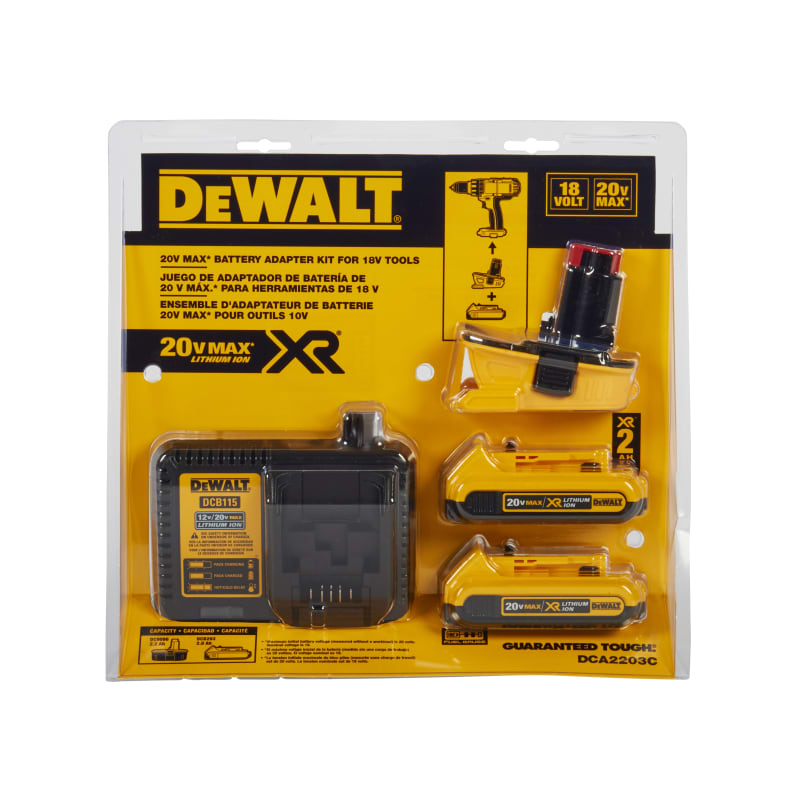 Ensemble de batterie et chargeur DEWALT, 20 V, 3 Ah, lithium-ion