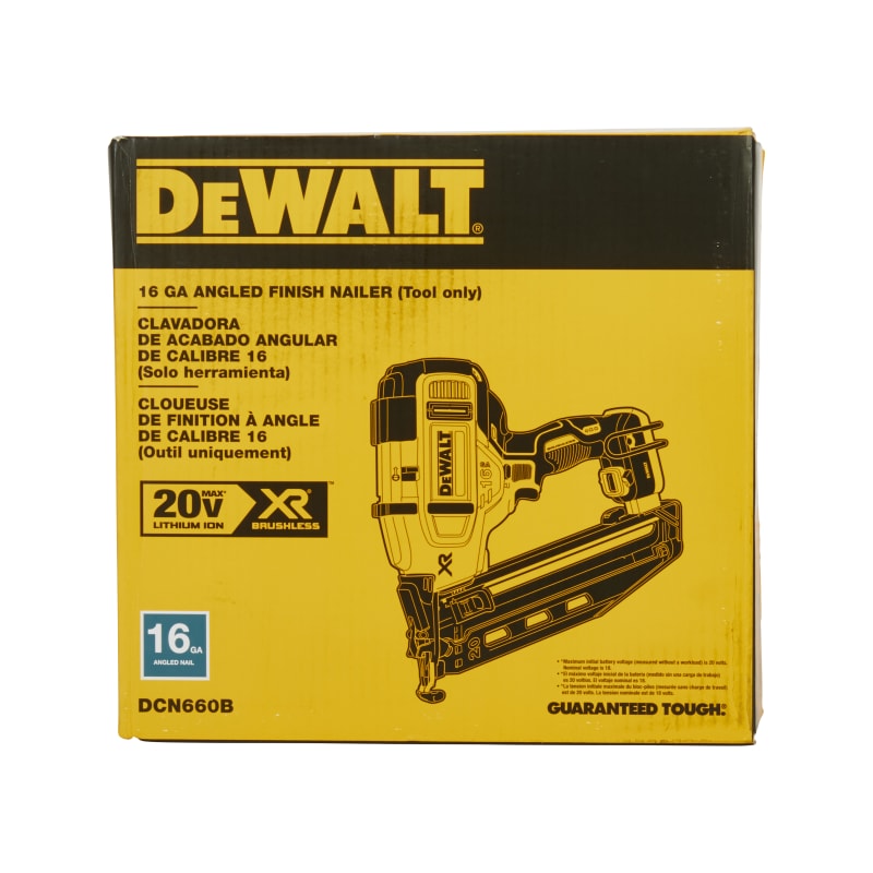 DEWALT 20V MAX XR Brushless 16-Gauge Angled Cordless Finish Nailer (Tool  Only) - Bender Lumber Co.