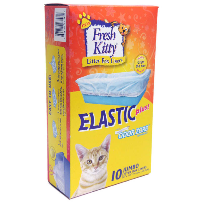 Jumbo Elastic Litter Box Liners 10 Ct. by Fresh Kitty at Fleet Farm