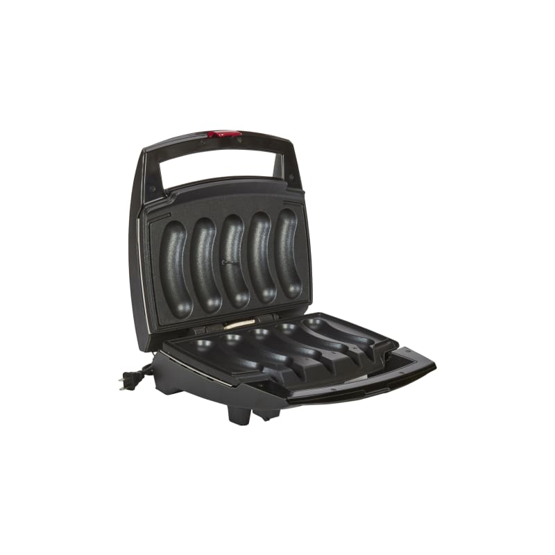 Sizzling Sausage 3-in-1 Black Indoor Electric Grill with Removable Plates 