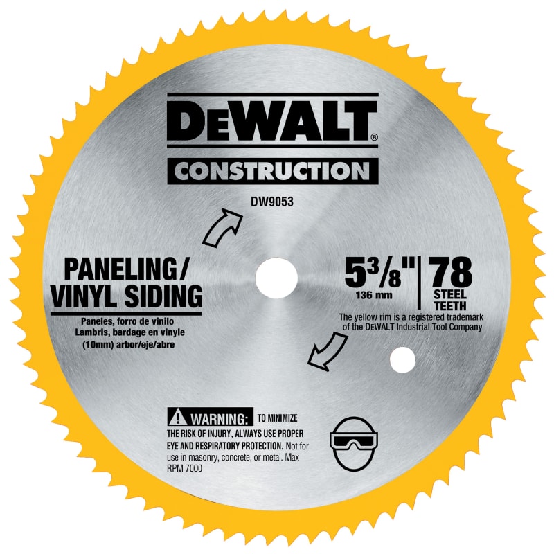 5 3 8 In. 78T Paneling Vinyl Siding Saw Blade by DEWALT at Fleet Farm