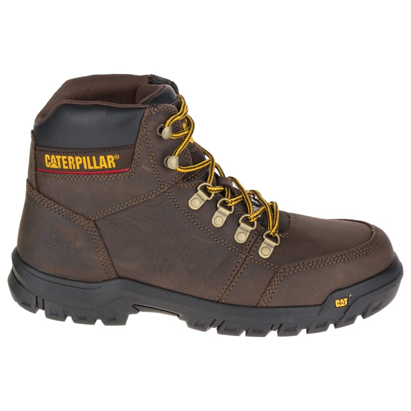 Men s 6 in Outline Seal Brown Steel Toe Work Boot by CAT at Fleet Farm