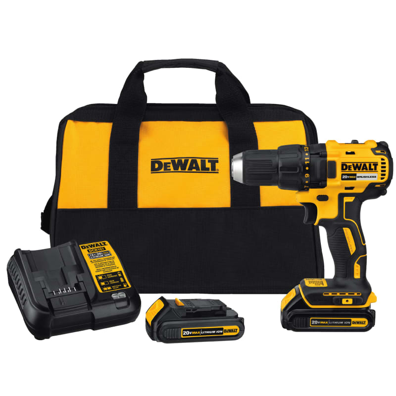 20V MAX 1 2 in Brushless Cordless Compact Drill Driver Kit W Batteries