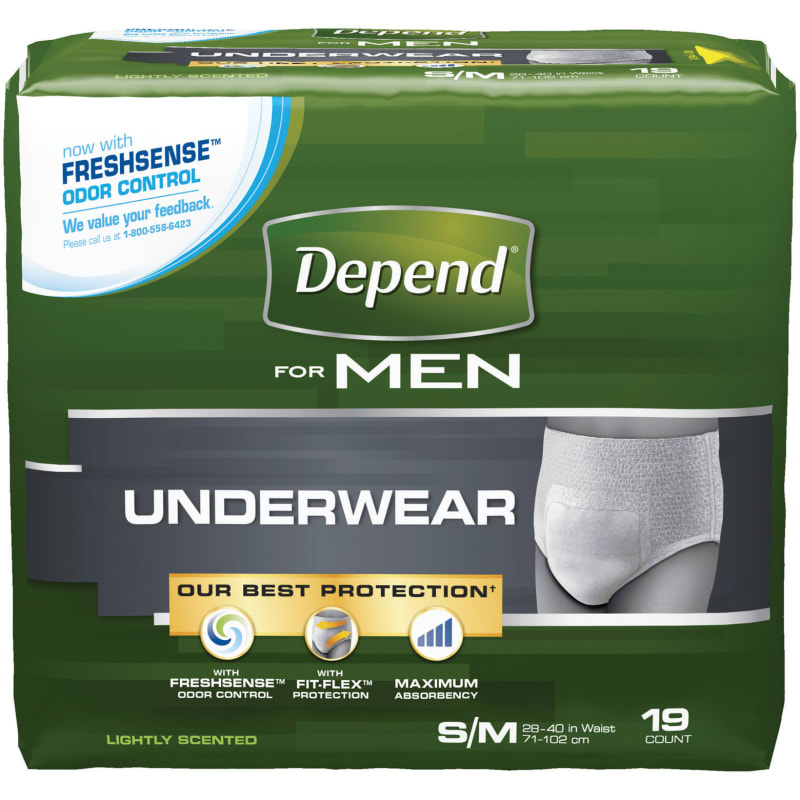 Maximum Absorbency S/M Underwear for Men 19 Ct by DEPENDS at