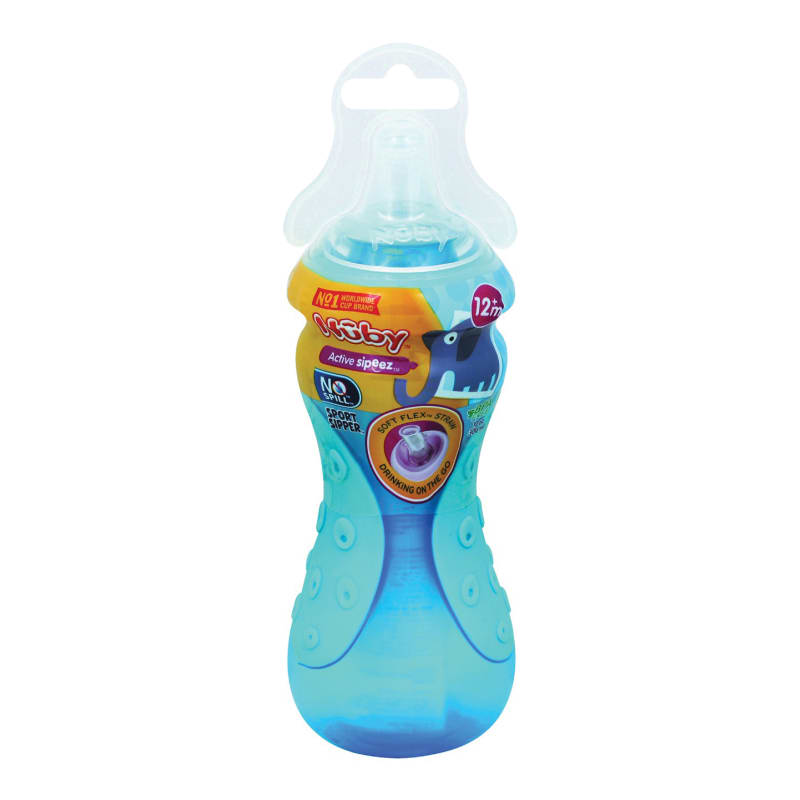 Nuby Active Sipeez Flex Straw Sippy Cup, 10oz, 3 Pack