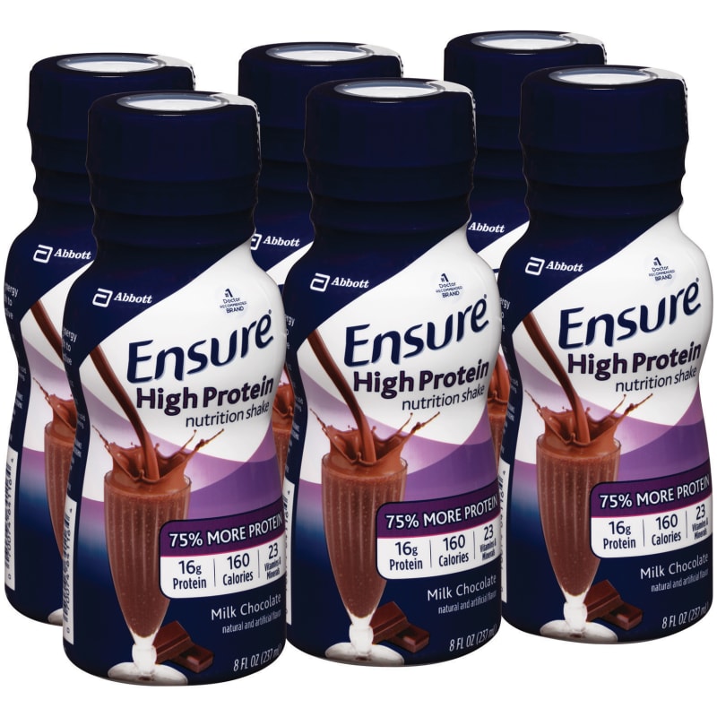 Ensure High Protein Nutrition Shake, Milk Chocolate, 8 fl oz, 6 Count