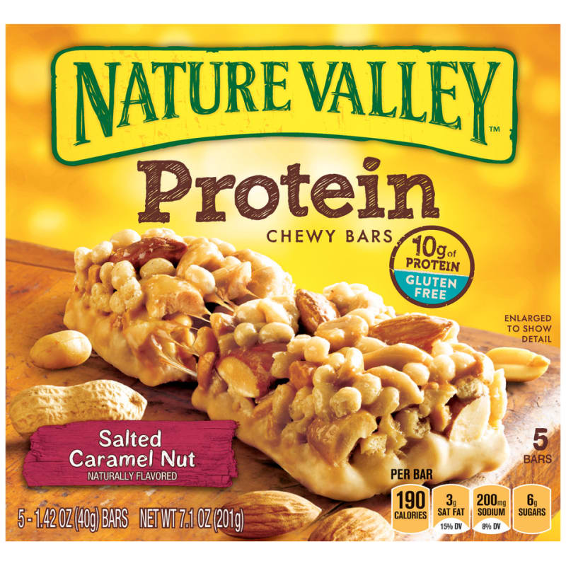 Salted Caramel Nut Protein Chewy Granola Bars - 5 Pk by Nature