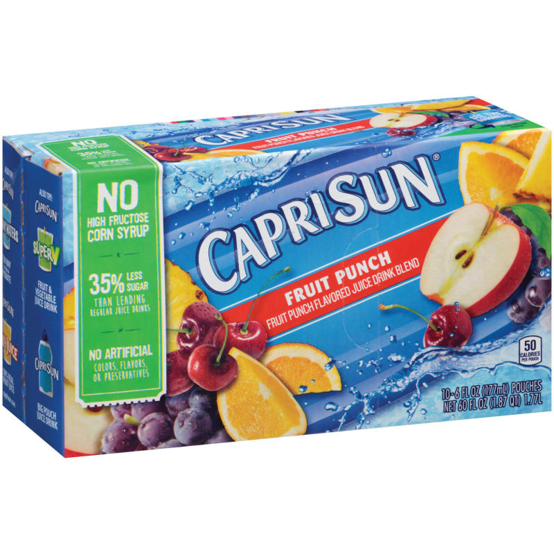 CAPRI SUN Fruit Punch Flavored Juice Drink Beverage - 10 Pk ...