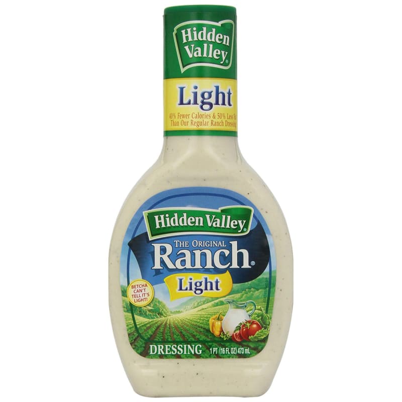 light ranch dressing Hidden Valley Original Salad & Topping, 16 fl oz and more Hill Country Fare Light Ranch