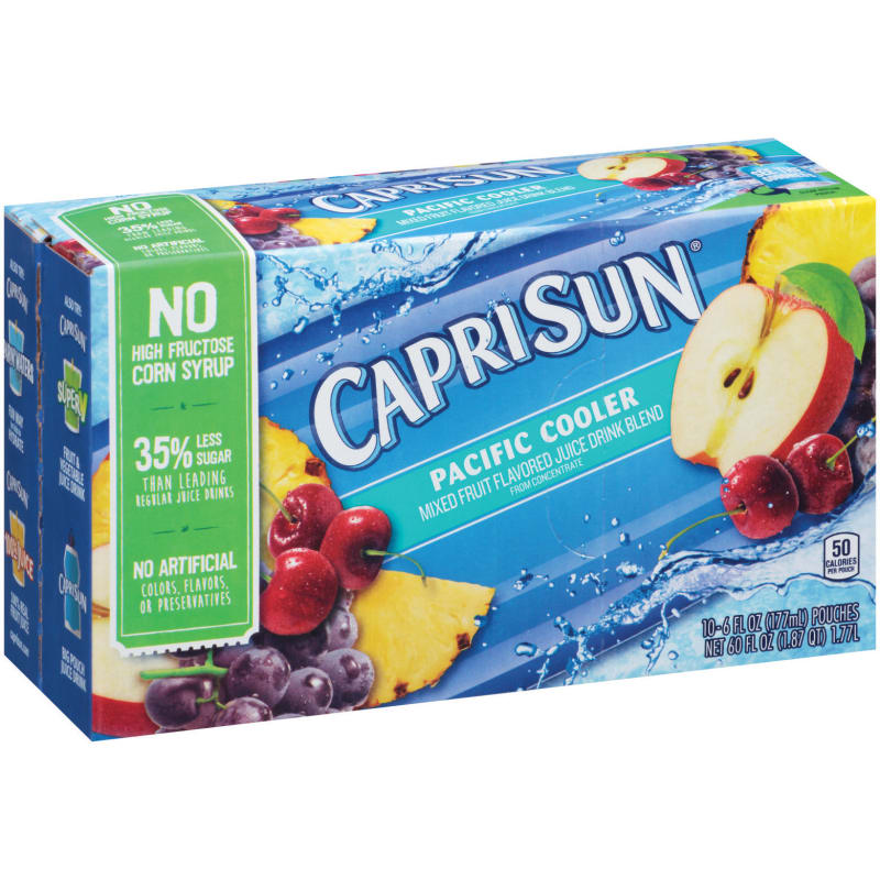 Pacific Cooler Flavored Juice Drink Beverage 10 Pk by CAPRI SUN