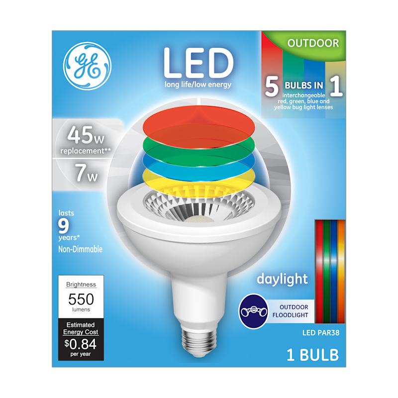 7W LED Color Filter Outdoor Flood Light Daylight by GE at Fleet Farm