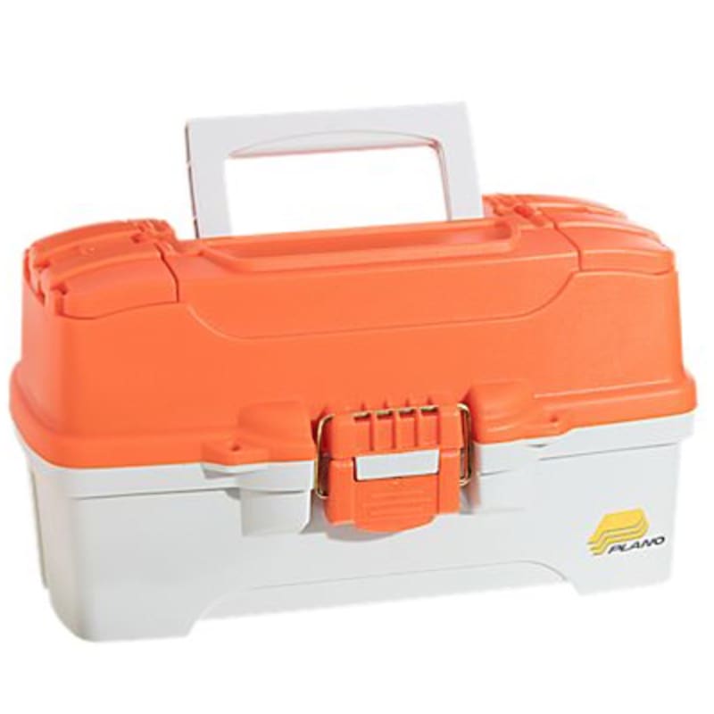 Youth Let's Fish! 2-Tray Orange & Tan Tackle Box w/ 150 Pc Starter Kit by  Plano at Fleet Farm