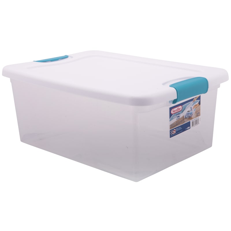 Sterilite 15 Qt Clear Latching Storage Container Organizing Box