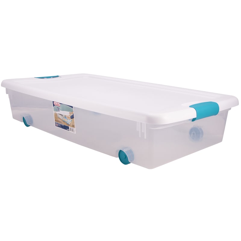 56 qt Clear Base Storage Box w/ Opaque Lid by Sterilite at Fleet Farm