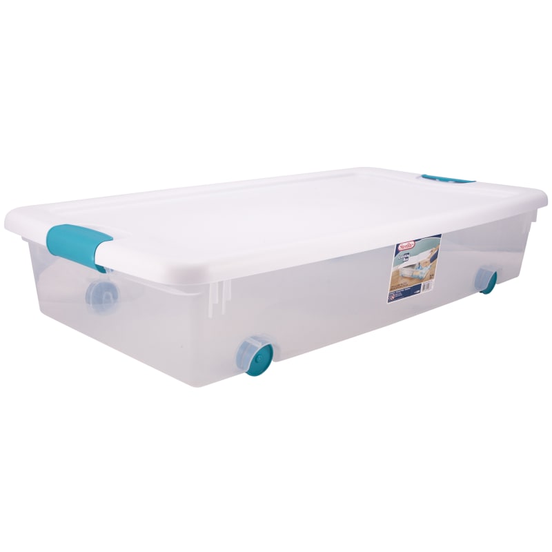 56 qt Clear Base Storage Box w/ Opaque Lid by Sterilite at Fleet Farm