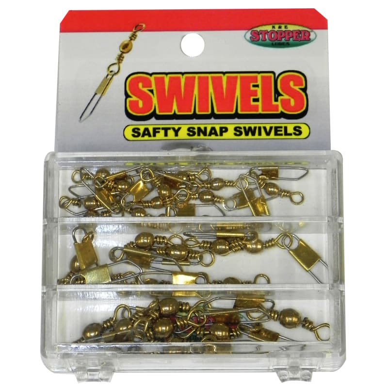 K & E Tackle Safety Snap w/Barrel Swivel - Brass by K & E Tackle