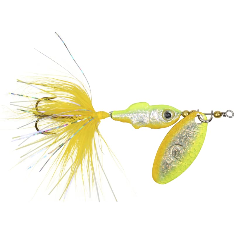 Rooster Tail Minnow Spinner - Chartreuse Shiner by Worden's at