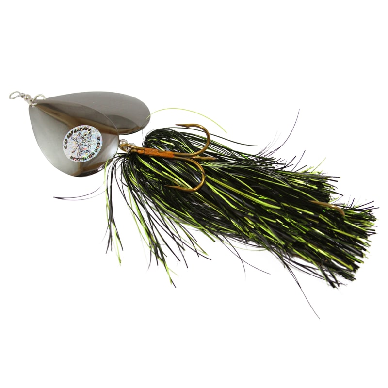 Double Cowgirl 10 in Goblin Musky Spinner Lure