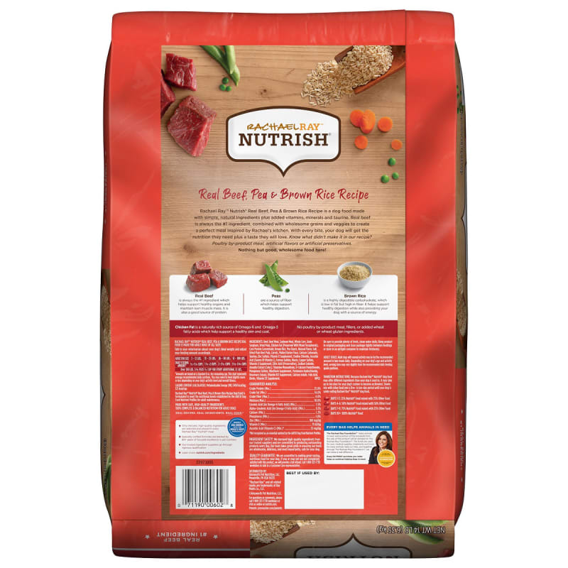 Adult Real Beef Pea Brown Rice Recipe Dry Dog Food by Rachael