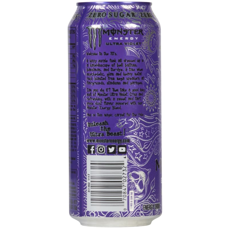 Monster Ultra Violet 16 oz Zero-Sugar Energy Drink by Monster