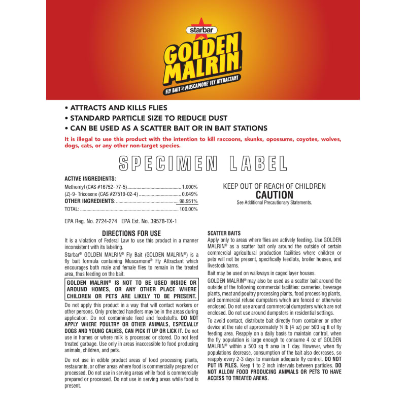 Golden Malrin 10 Lb Fly Bait by Starbar at Fleet Farm