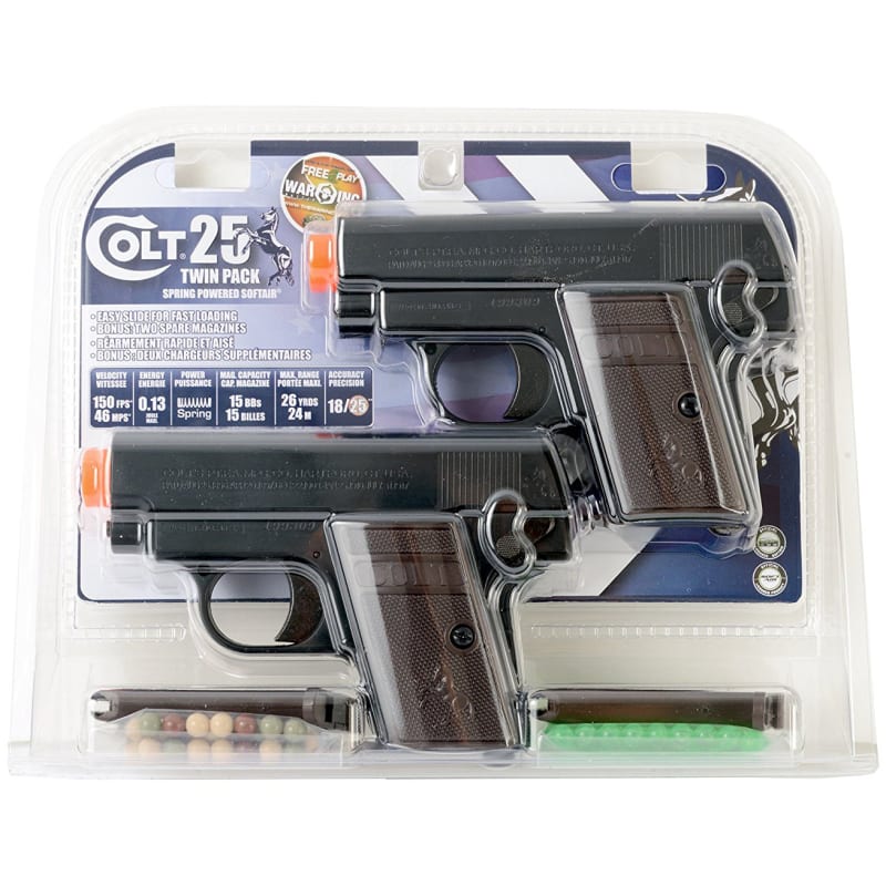 25 Spring-Powered Airsoft Pistol Twin Pack by Colt at Fleet Farm