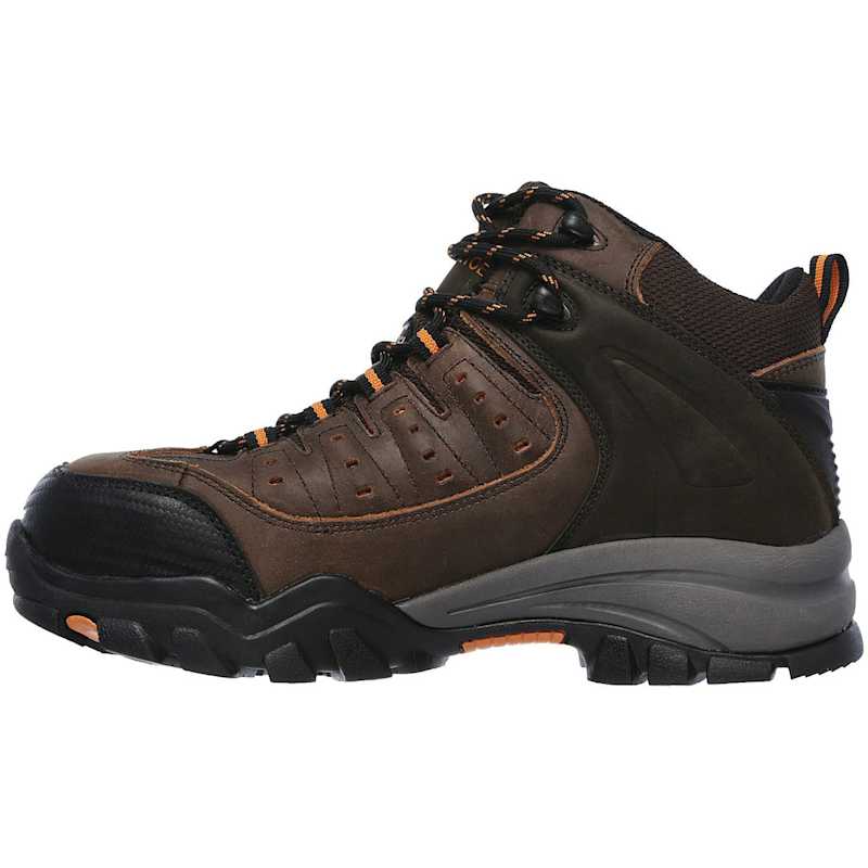 For Work Men s Brown Orange Delleker Lakehead Waterproof Steel Toe