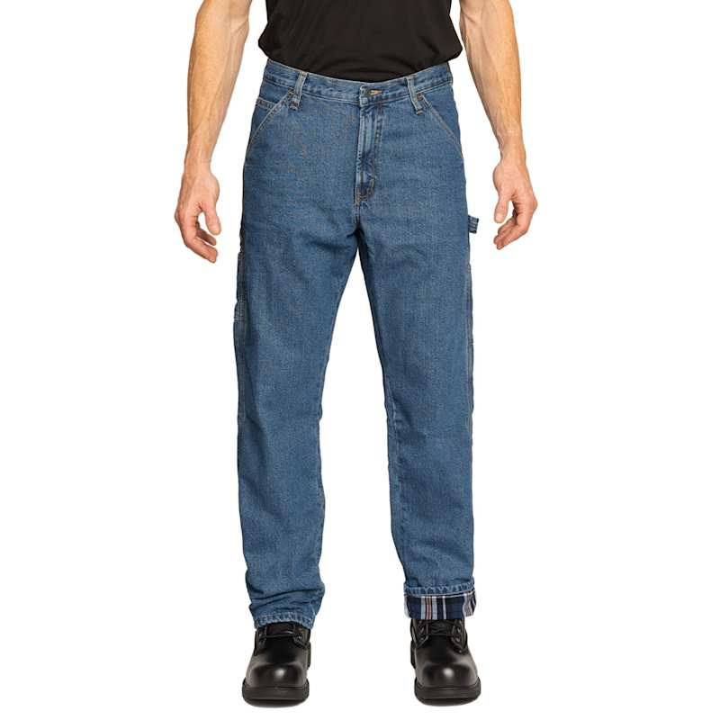 Men's flannel lined carpenter sale jeans