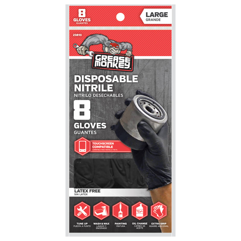 Large Disposable Nitrile Gloves Ct by Grease Monkey at Fleet Farm