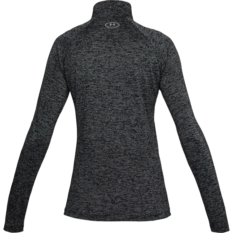 Women's UA Tech Twist Black/Black/Metallic Silver 1/2 Zip