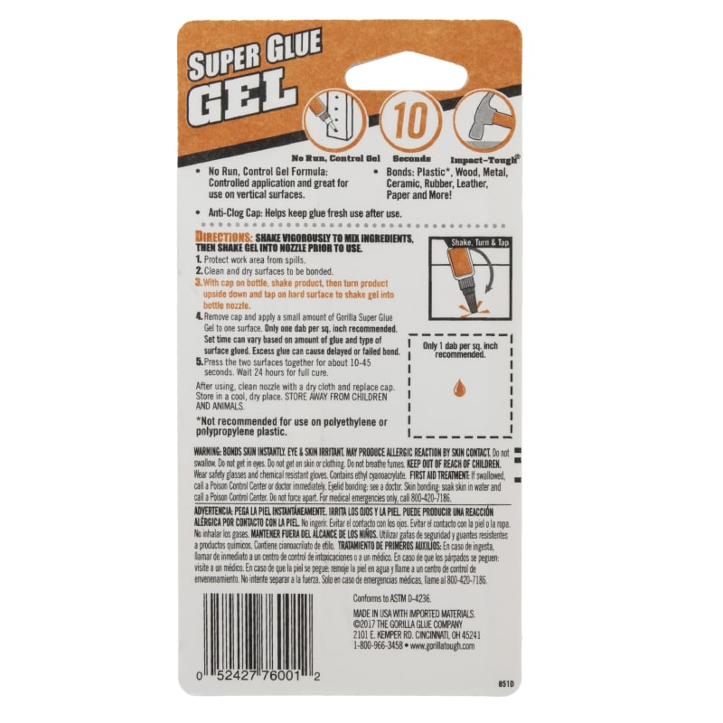 The Gorilla Glue Company Super Glue Gel