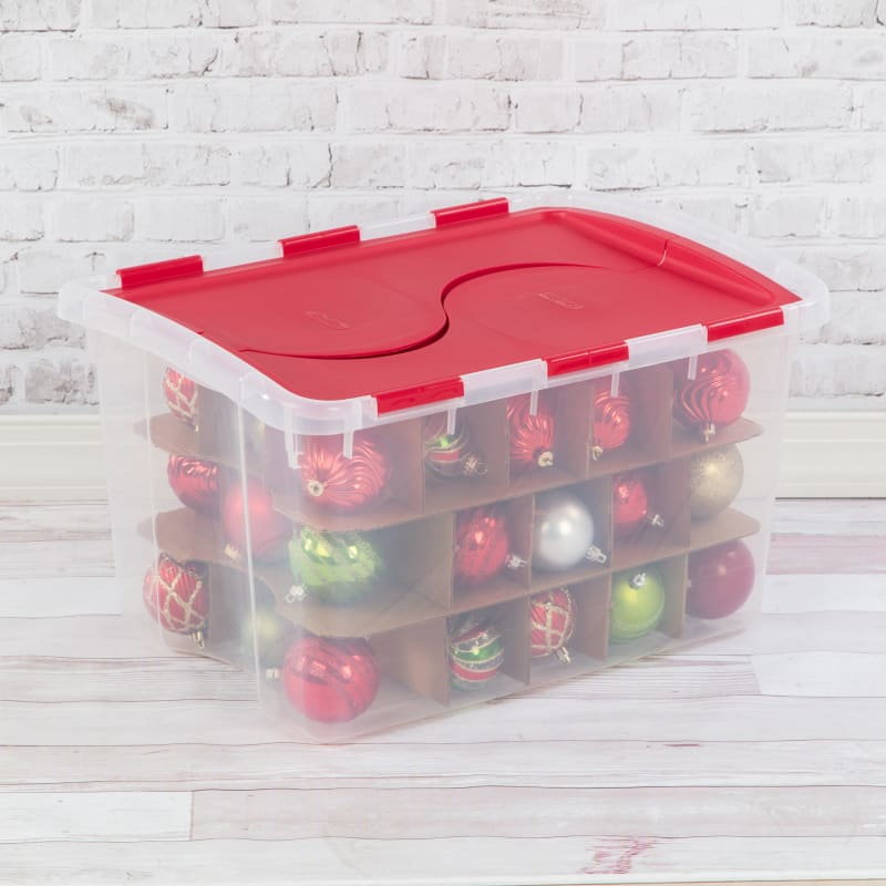 30 qt Clear Hinged Lid Storage Box by Sterilite at Fleet Farm