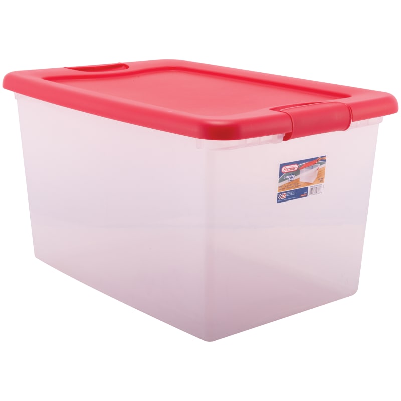 30 qt Clear Hinged Lid Storage Box by Sterilite at Fleet Farm