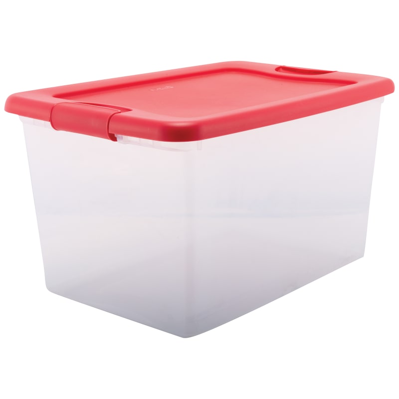 30 qt Clear Hinged Lid Storage Box by Sterilite at Fleet Farm