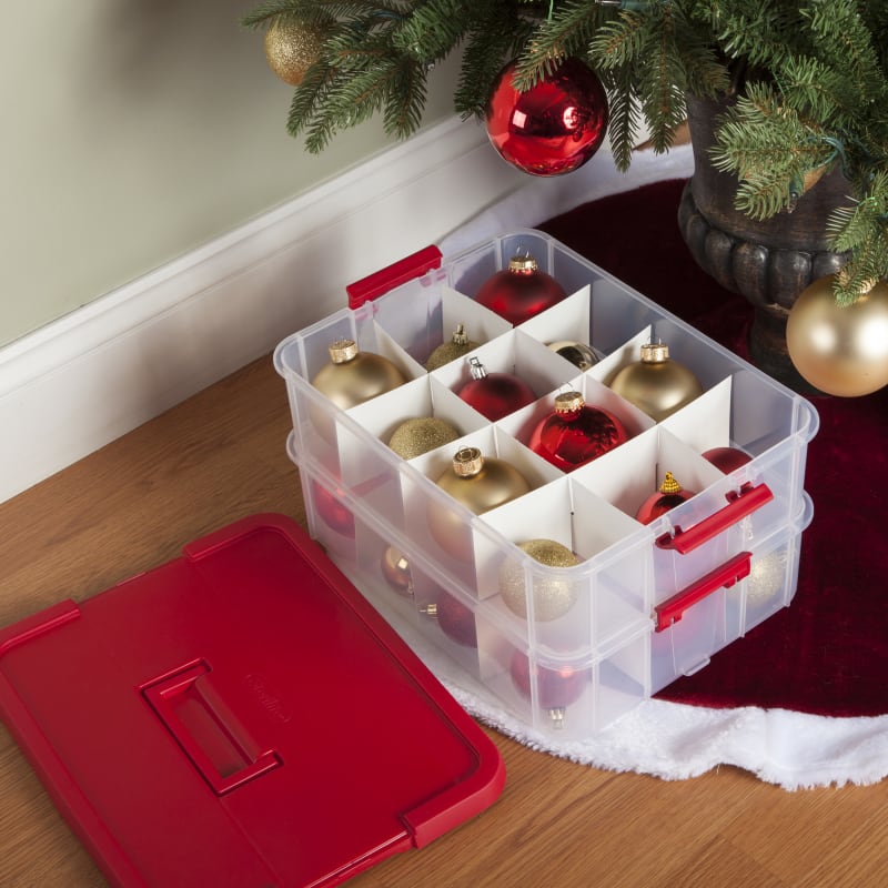 18 gal Red Holiday Storage Tote by Sterilite at Fleet Farm