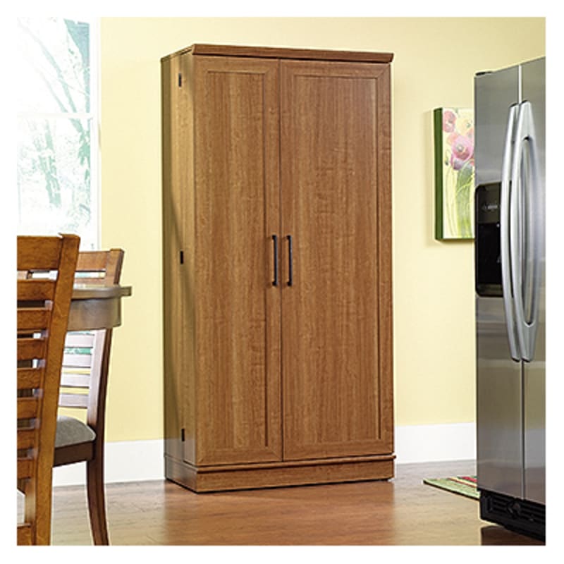 Sauder Homeplus Storage Cabinet in Sienna Oak Finish