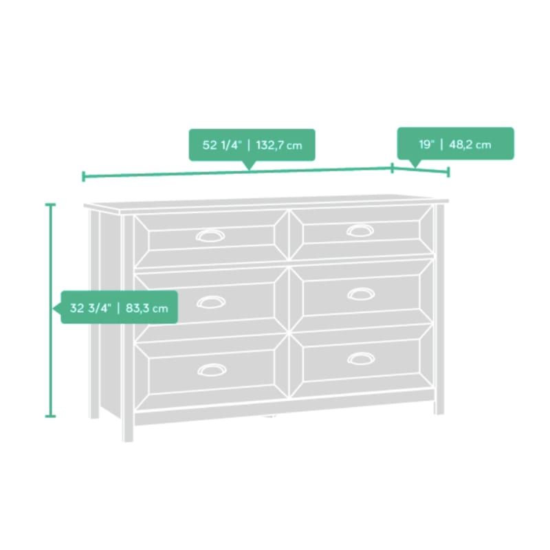 County Line Salt Oak Dresser by Sauder at Fleet Farm
