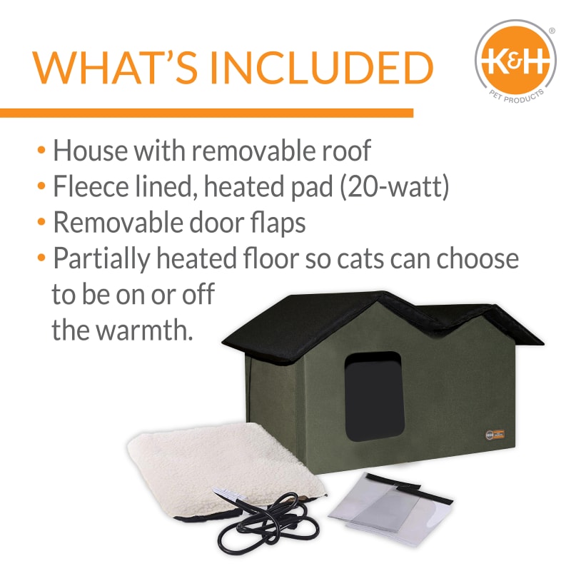 K&h pet products outdoor new arrivals heated kitty pad & cover