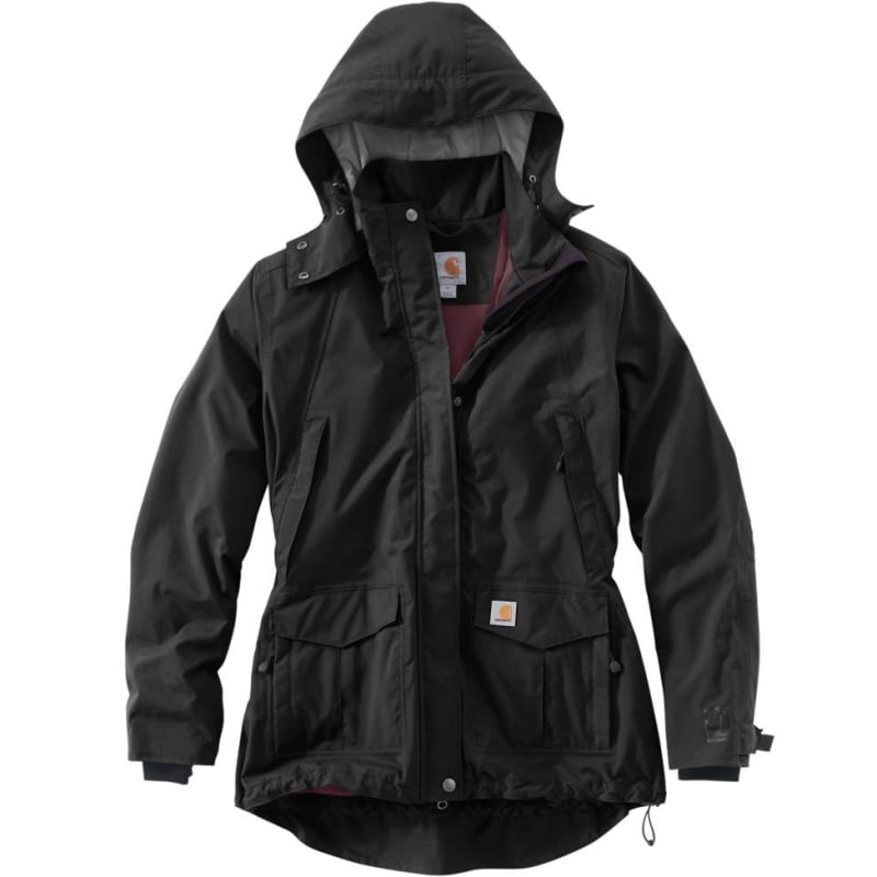 Women s Shoreline Black Hooded Jacket