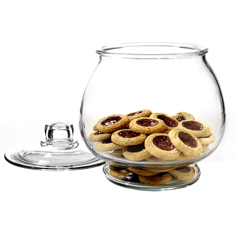 Large 1 gal Cookie Jar w/ Glass Lid