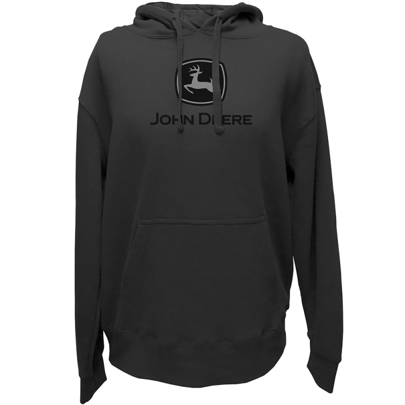 Men s Charcoal Graphic Logo Pullover Hoodie by John Deere at Fleet