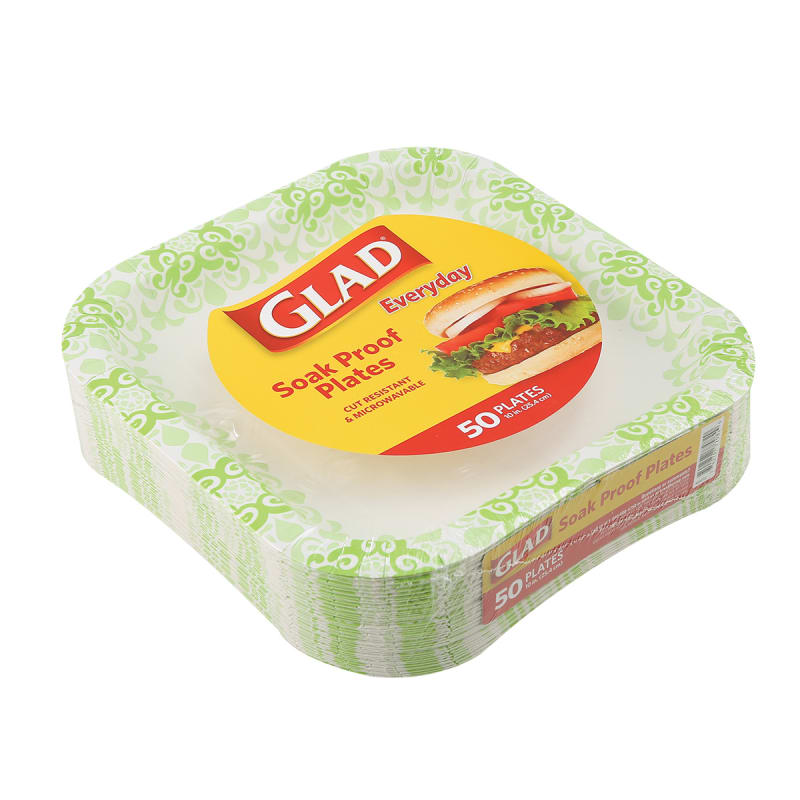 Everyday 10.25 in Square Paper Plates 50 Ct by Glad at Fleet Farm