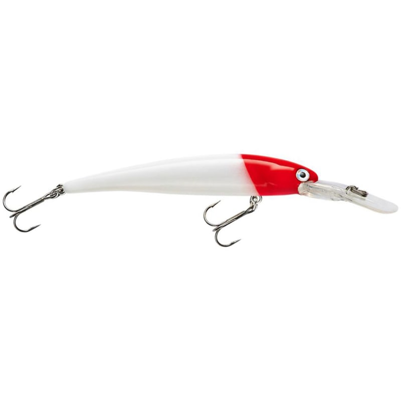 fish lures with red heads Vintage Martin White Head 7KS-1 Salmon Plug In Box For Sale the Super Shad Rapis rigged with heavy Cotton Cordell Wally Diver Fishing