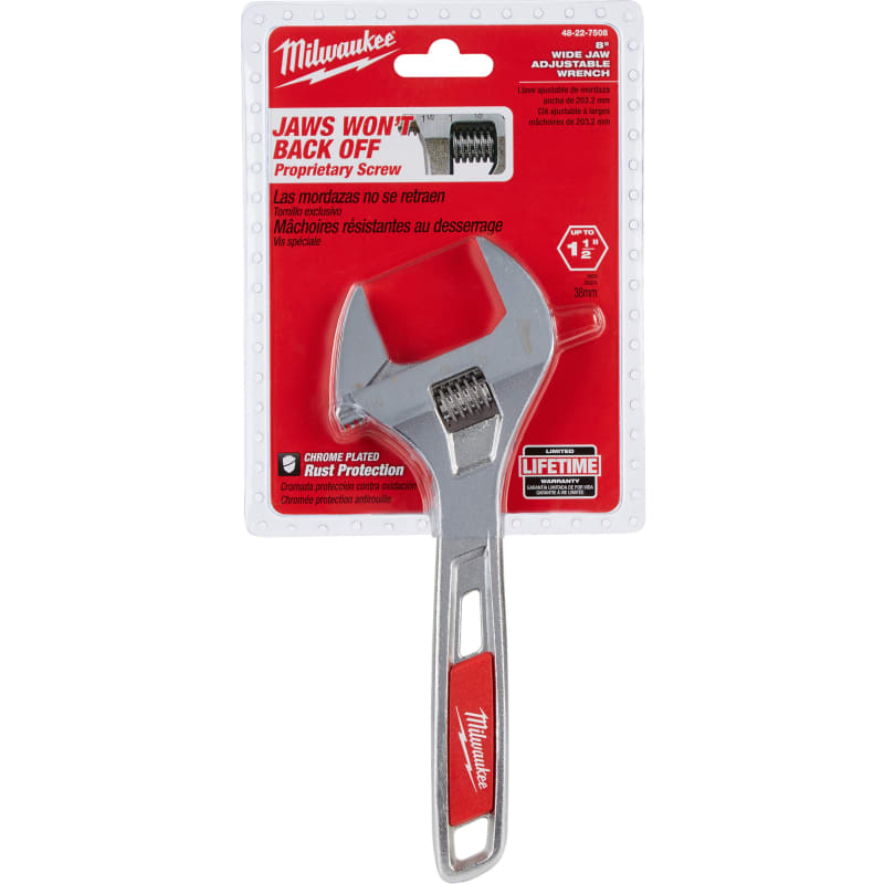 8 in. Wide Jaw Adjustable Wrench 8 in. Wide Jaw Adjustable Wrench