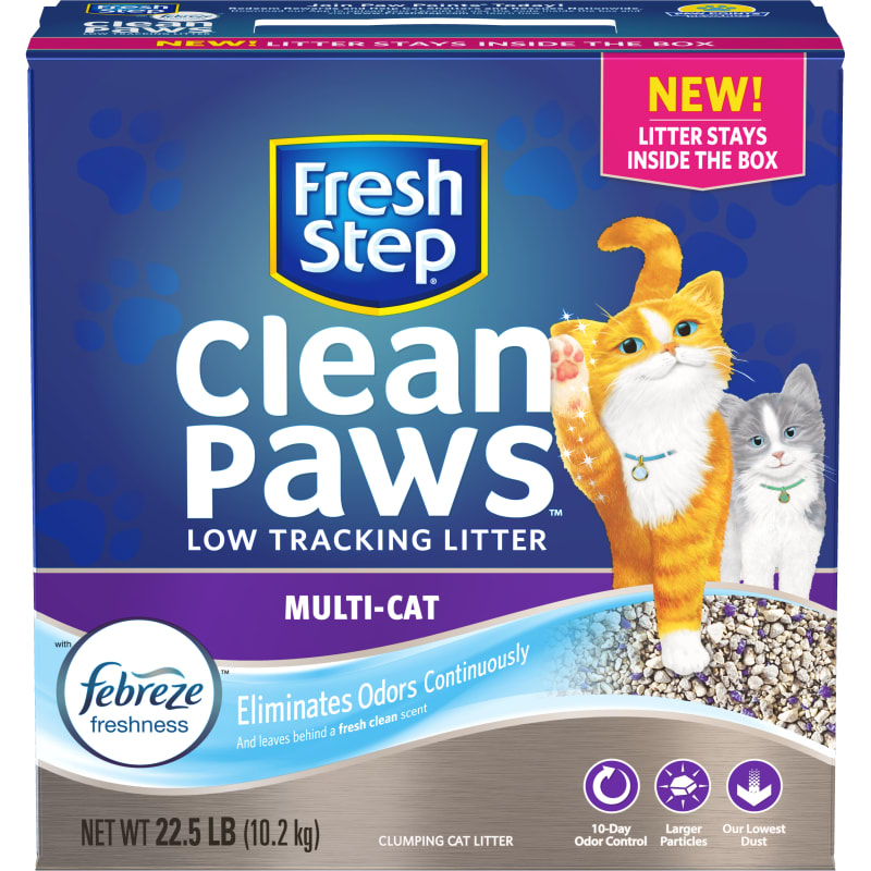 Fresh Step Clean Paws Triple Action Clumping Cat Litter, 22.5 lb