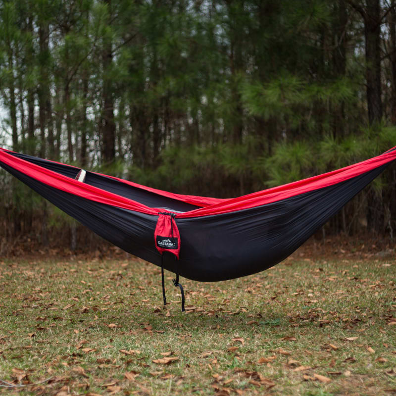 All In One Red Charcoal Camping Hammock
