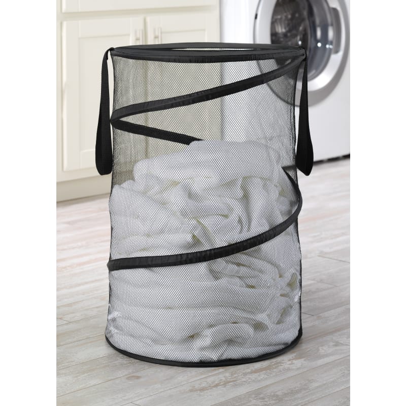 Whitmor Collapsible Laundry Hamper, White