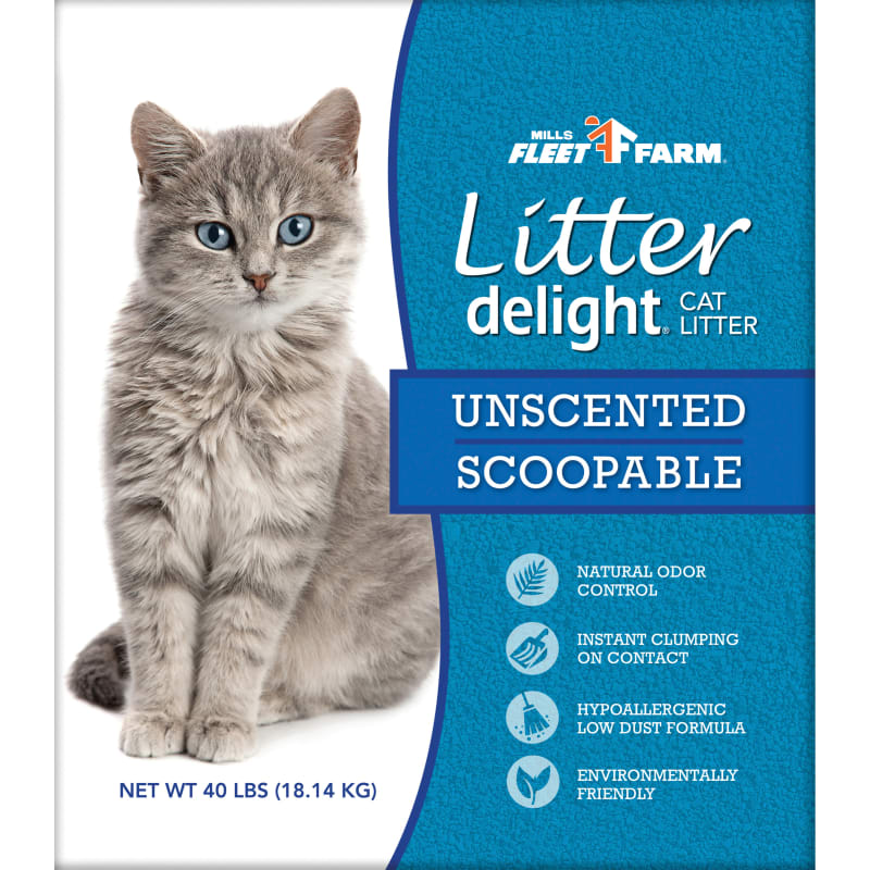 Scoopable Unscented Clay Cat Litter 40 lb by Litter Delight at Fleet Farm