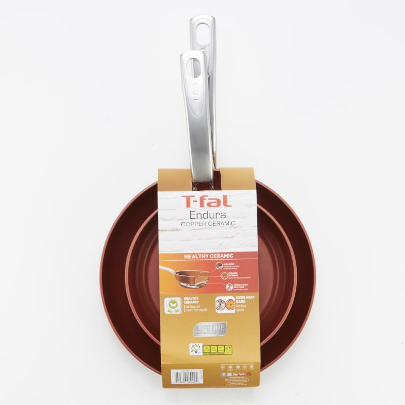 T-Fal Endura Copper Ceramic 2-Piece Fry Pan Set