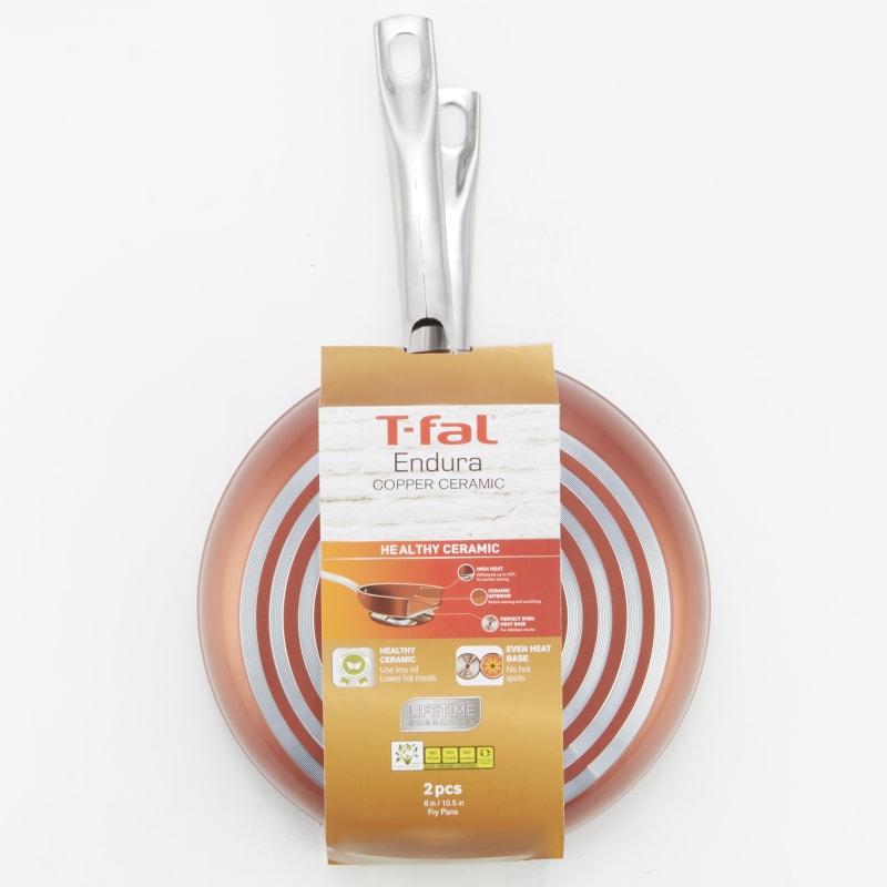 T-Fal Endura Copper Ceramic 2-Piece Fry Pan Set